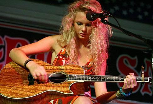 Taylor on guitar